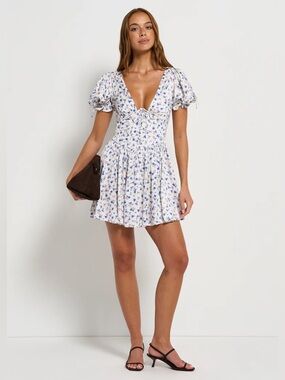 for love and lemons lucia mini dress For Love & Lemons Saint Lucia Mini Dress In Lime